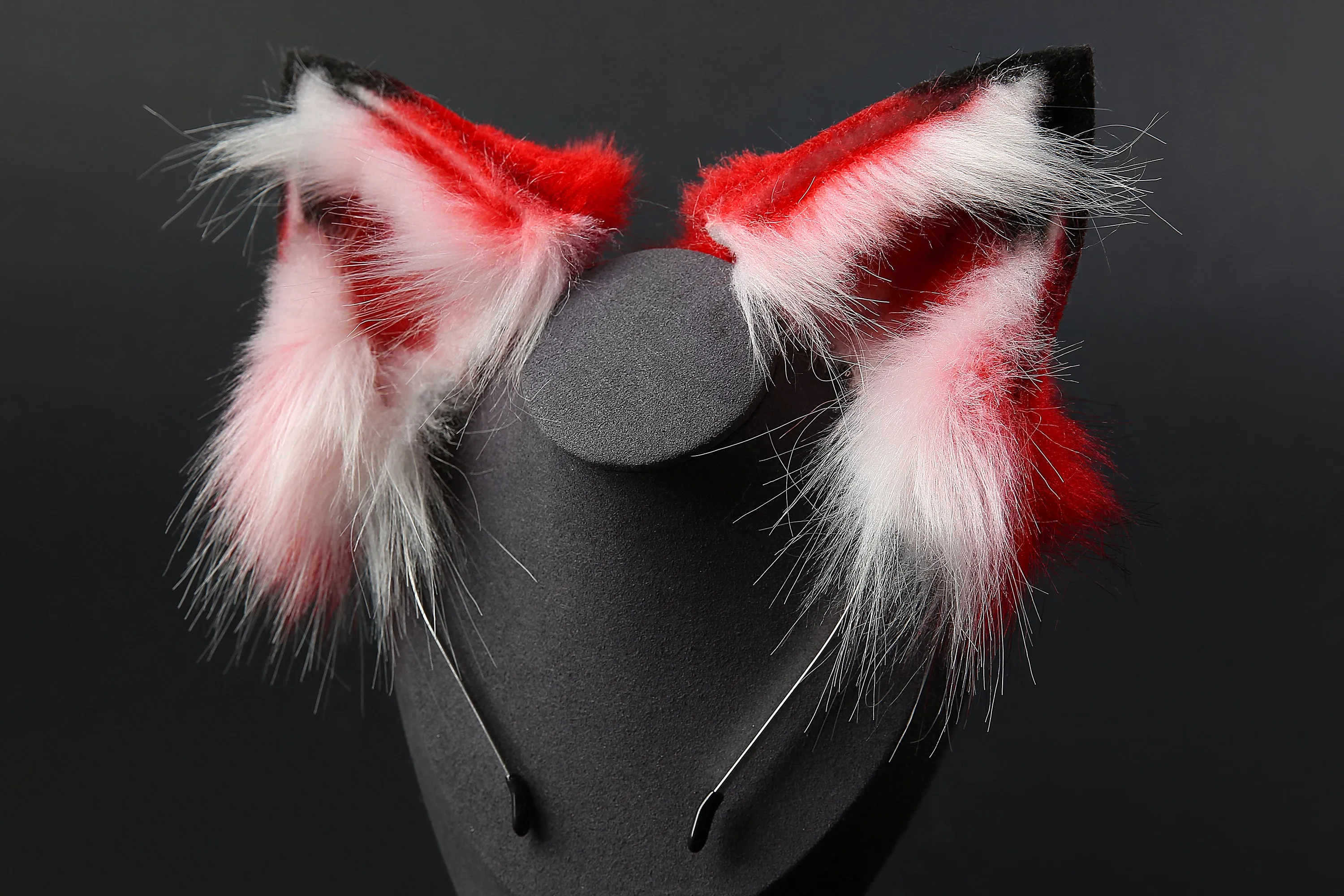 faux fur fox ear and tail plug set wolf ear and tail plug set petplay ear and tail butt plug cat ear and tail cosplay - kittenplay -mature