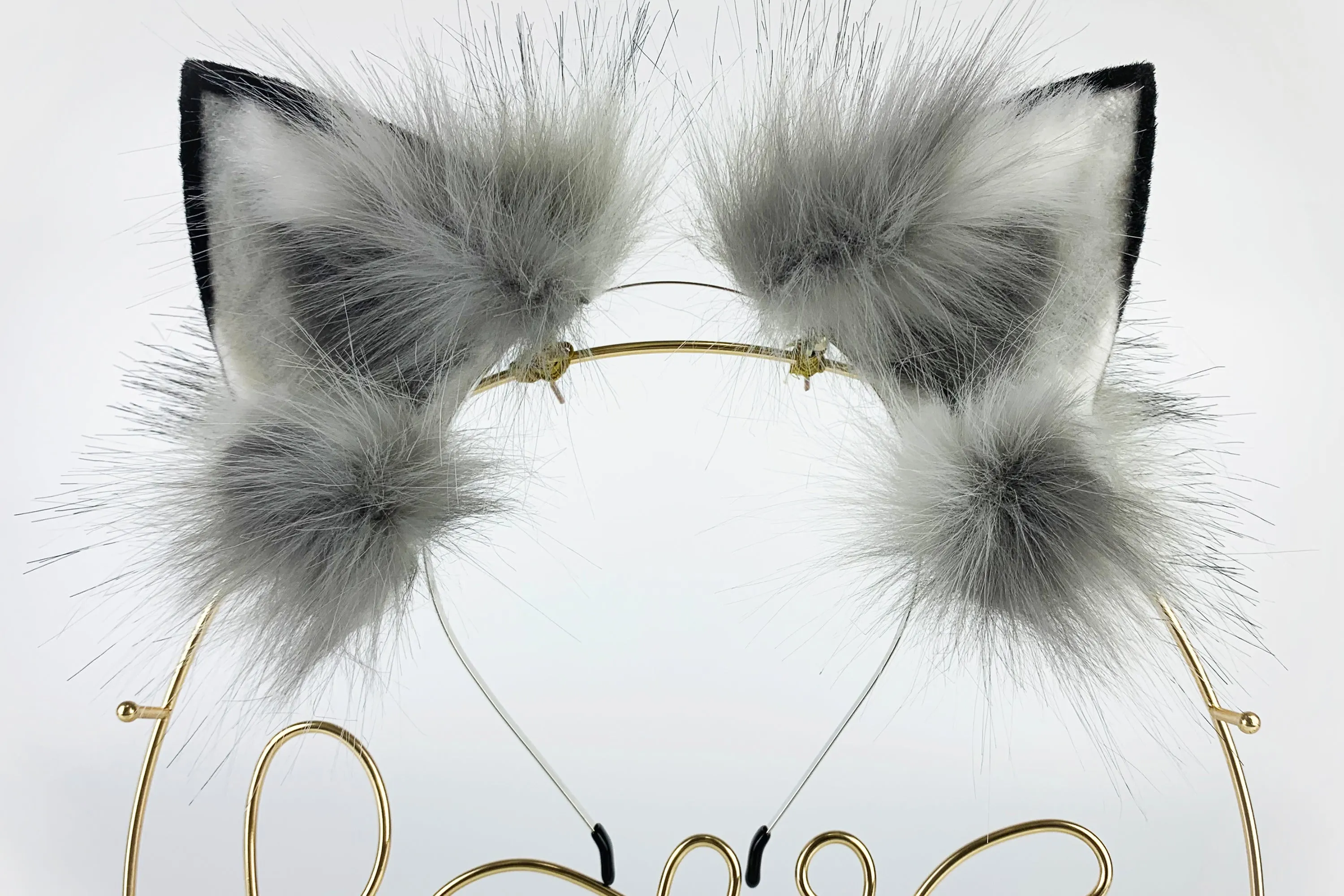 Faux fur husky dog ear and tail plug set puppy ear headband Shepherd ear and tail butt plug set petplay set puppy play anime cosplay mature