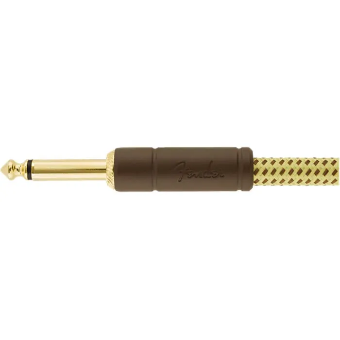 Fender 10’ Deluxe Series Instrument Cable, Straight/Angle, Tweed