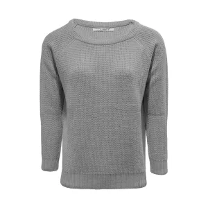 Fisherman Rib Sweater - Pale Grey