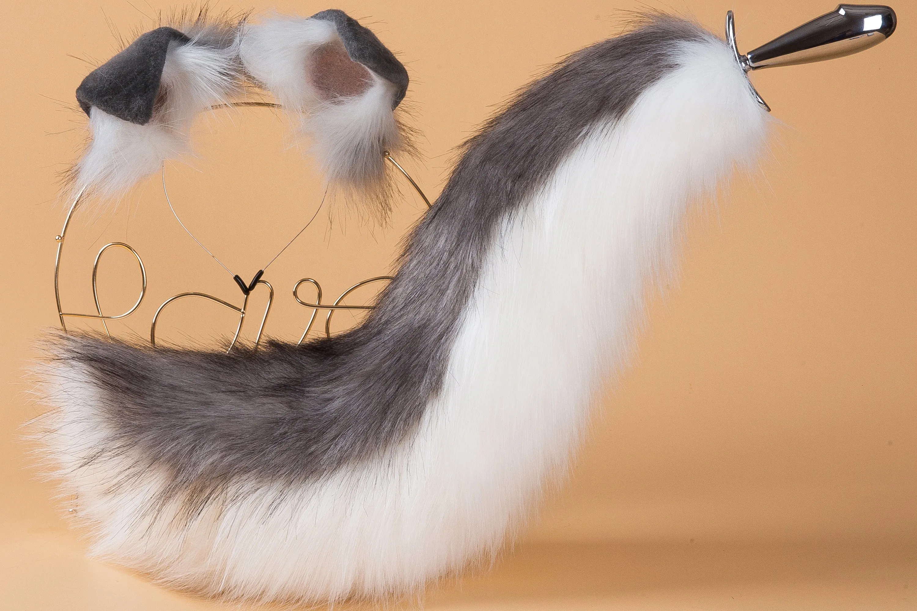 fox tail plug and ear wolf tail butt plug and ear kitten tail buttplug and ear neko cosplay cat ear and tail petplay anime cosplay