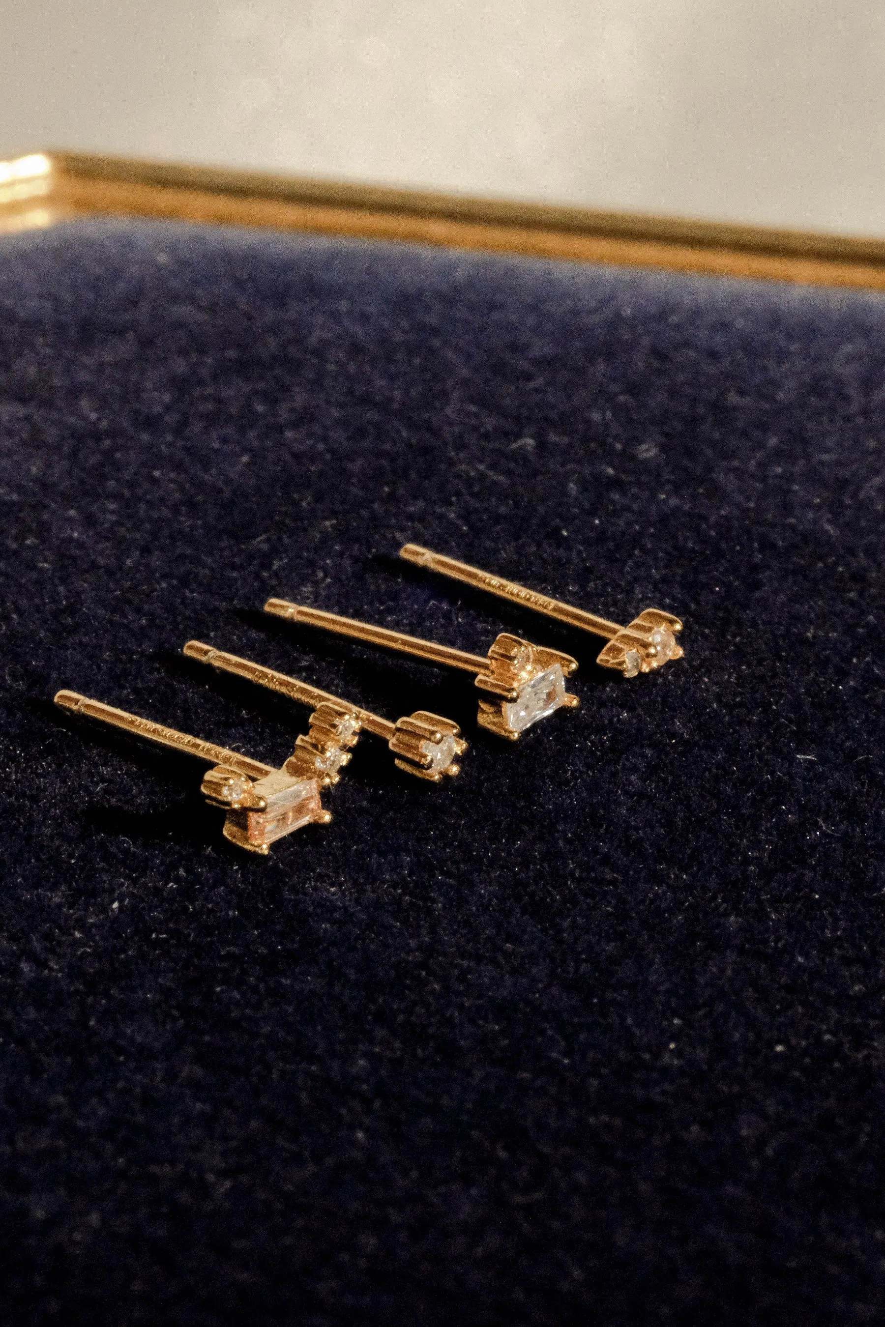 Gatsby Champagne Crystal Earrings Set