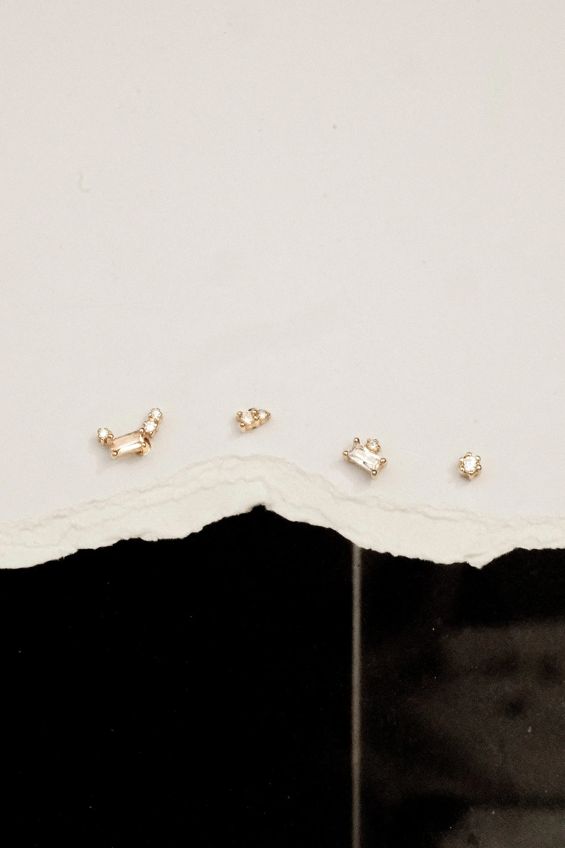 Gatsby Champagne Crystal Earrings Set