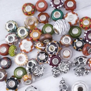 Global Safari Large-Hole Bead Mix - 50 Pieces