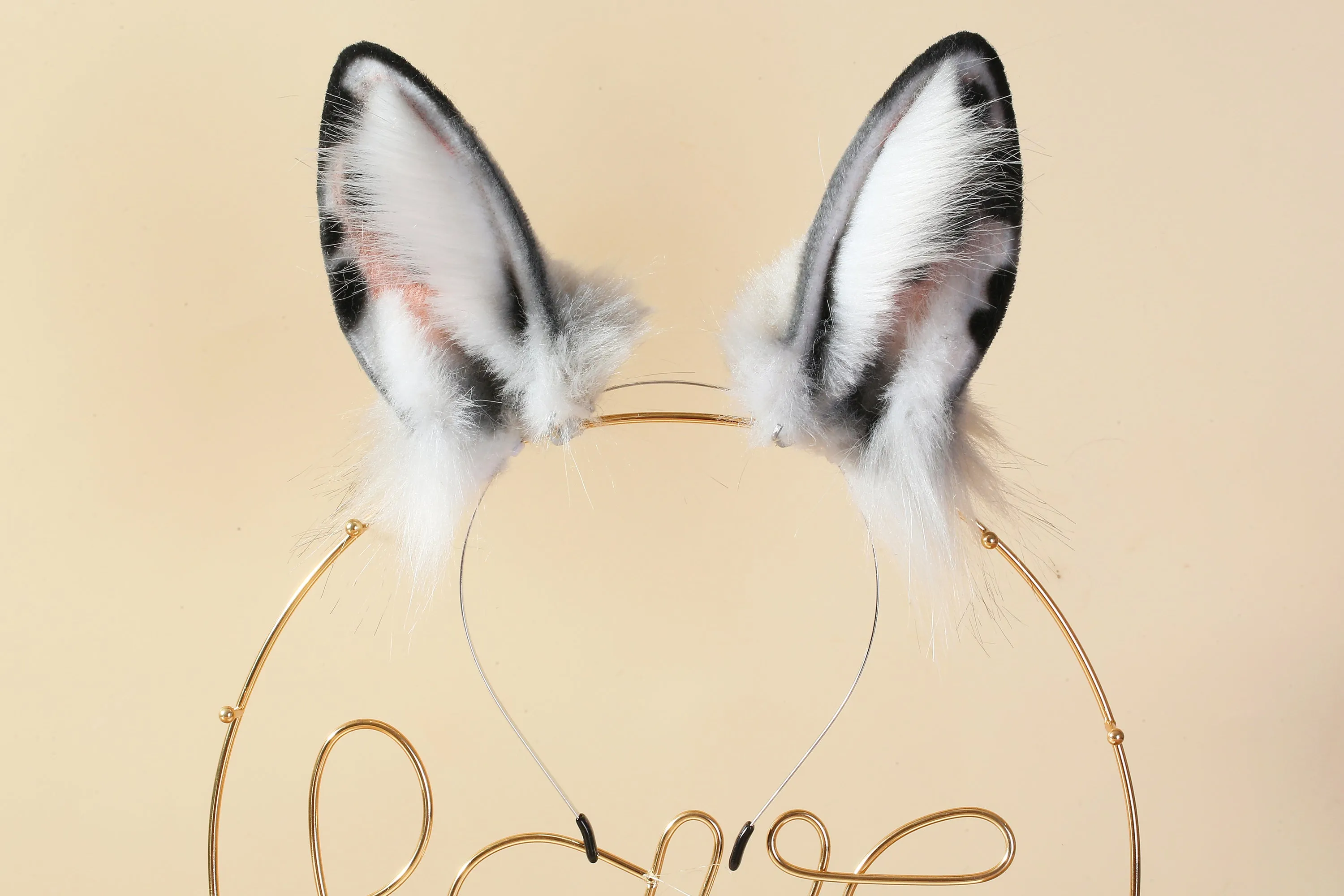 Gray bunny tail plug and ear set bunny tail butt plug tail and ear plug set rabbit tail buttplug bunny ear rabbit ear petplay sextoy mature