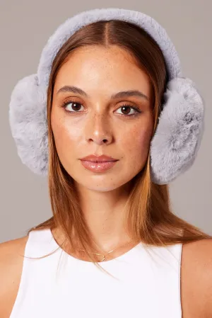 Grey Fluffy Ear Muffs