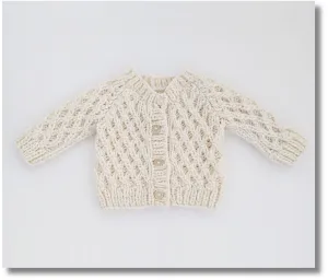 Handmade Natural Garter Garter Stitch Knit Baby Blanket