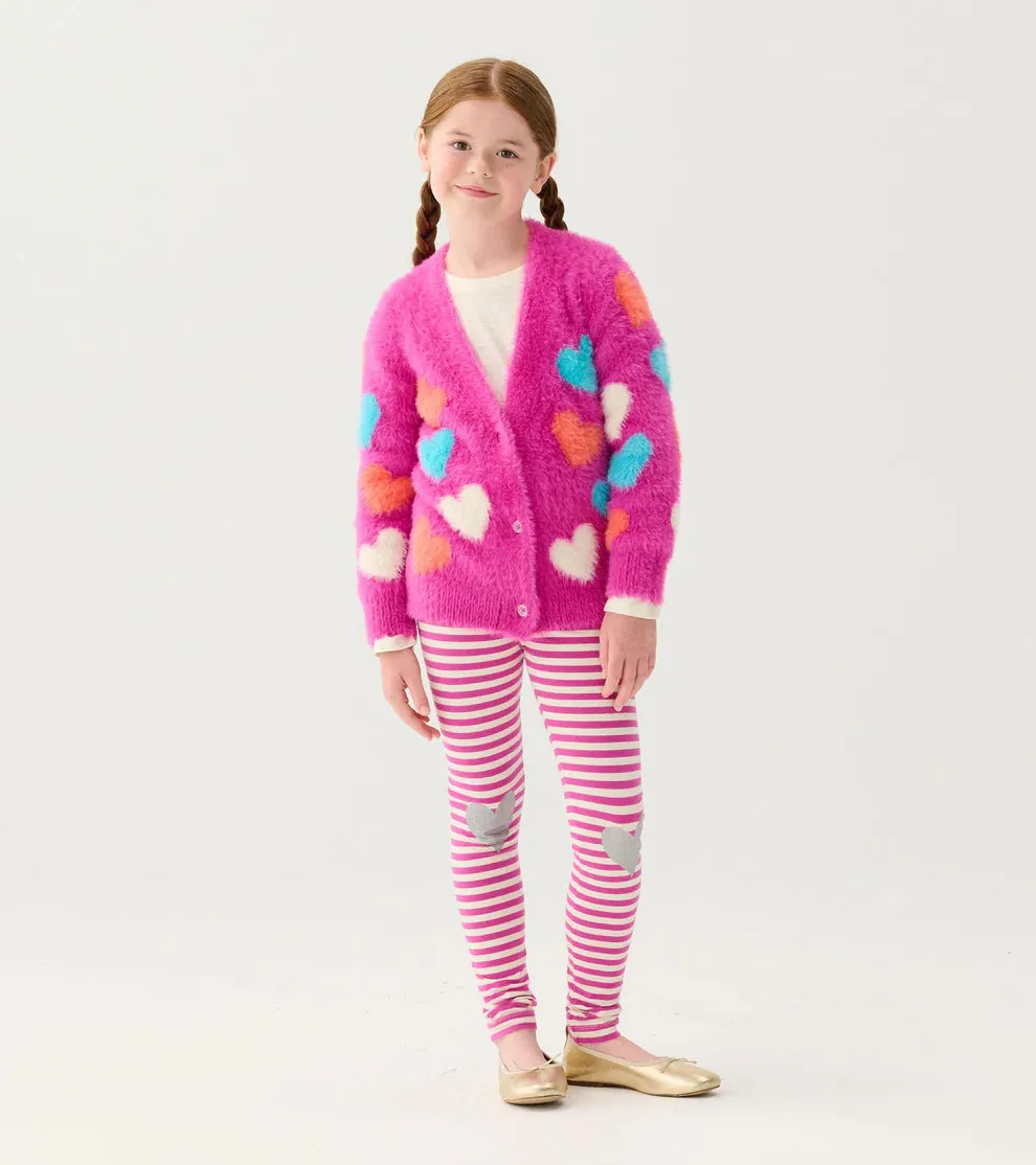Hatley Boucle Cardigan - Jumbo Hearts