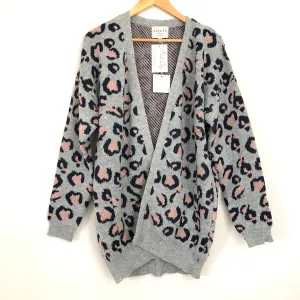 Hayden (Pink Lily) Grey Playful Personality Cardigan NWT- Size S/M