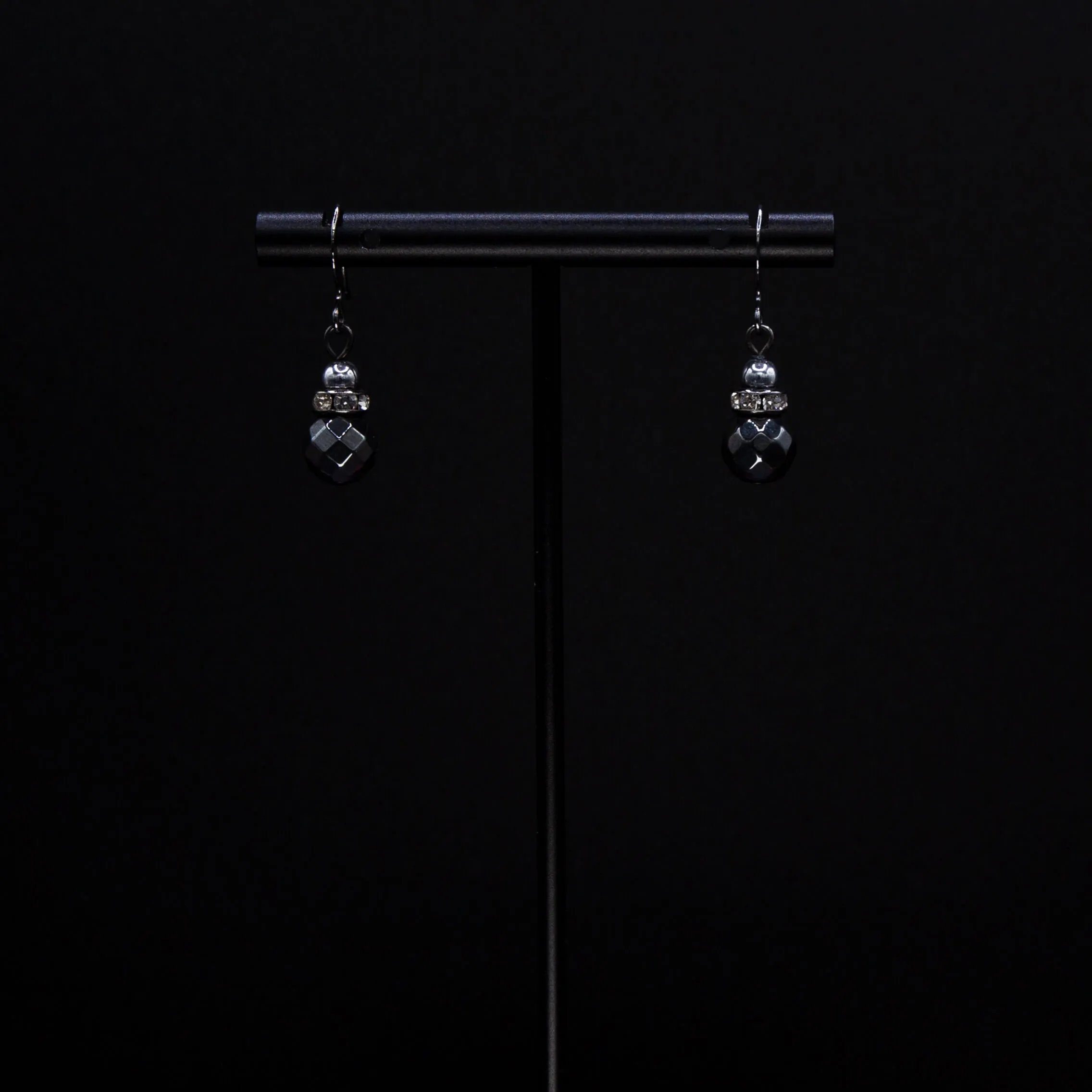 Hematite Drop Earrings