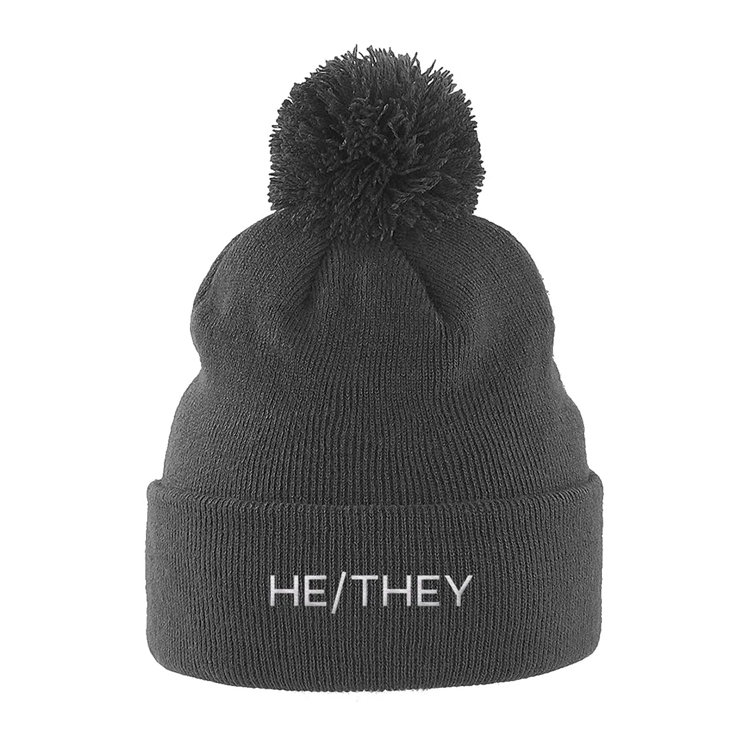 He/They Pronouns Beanie Hat