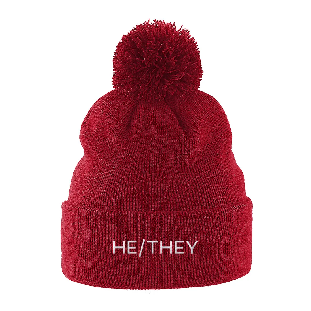 He/They Pronouns Beanie Hat