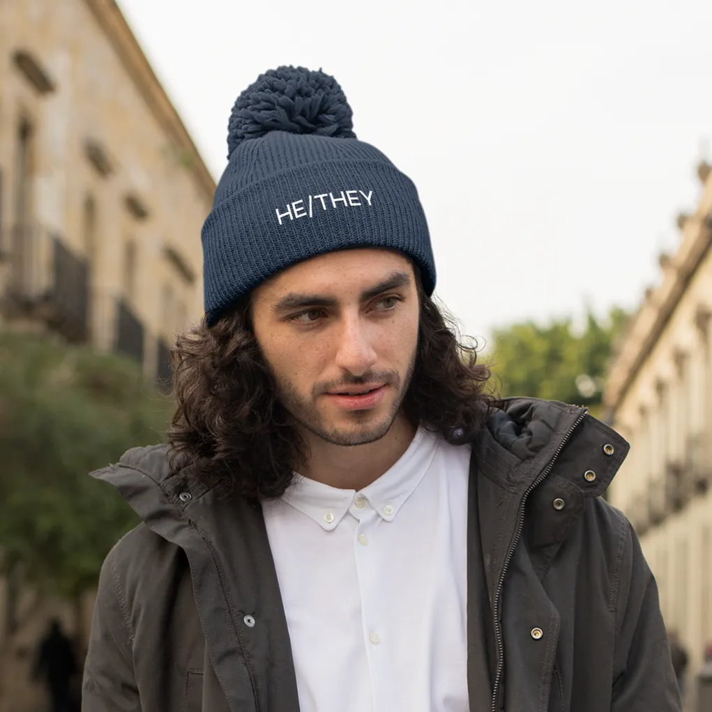 He/They Pronouns Beanie Hat