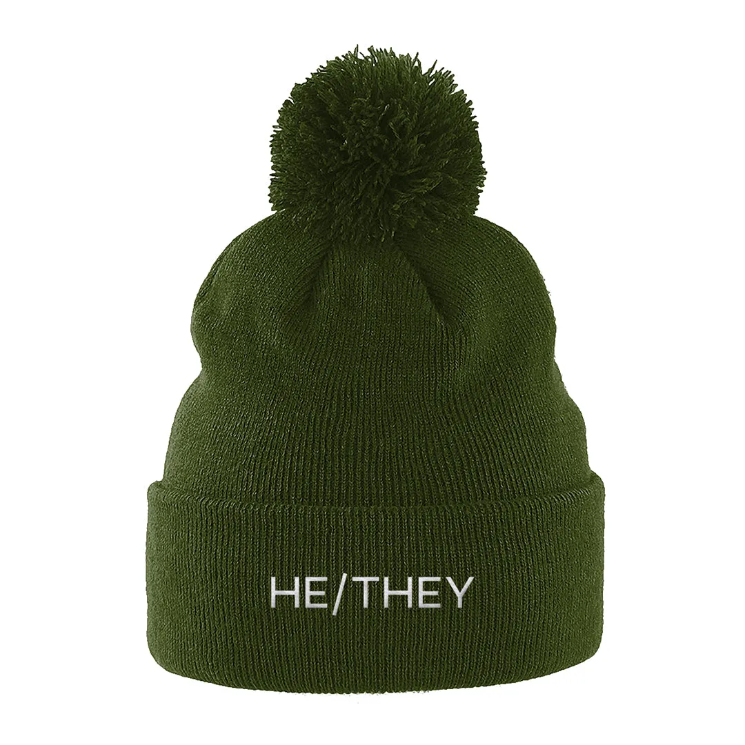 He/They Pronouns Beanie Hat