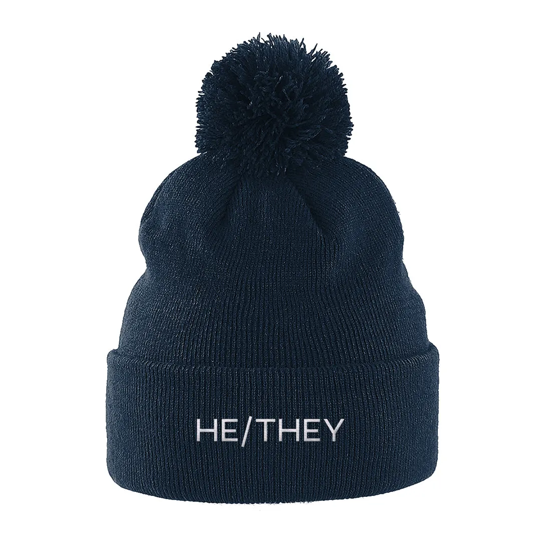 He/They Pronouns Beanie Hat