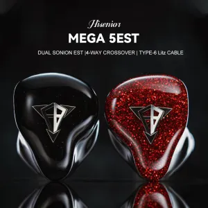 Hisenior Mega5Est Bass  1DD 2BA 2EST Tribrid Drivers IEM