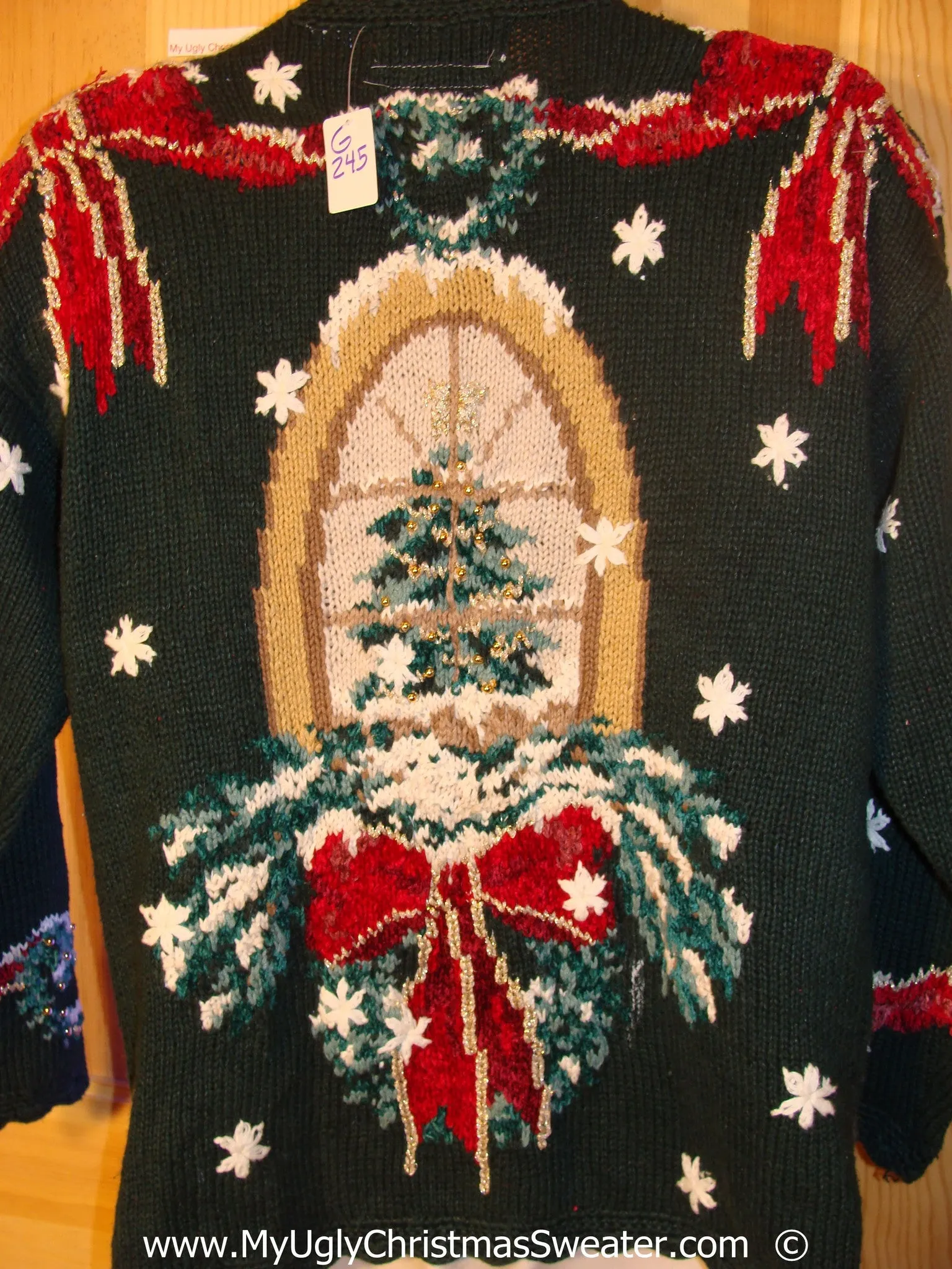 Holy Grail Christmas Sweater with Lights Two Sided with Nutcracker (g245)