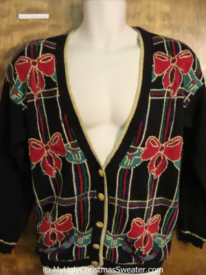 Horrible 80s Bows Tacky Christmas Sweater
