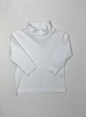 Knit Interlock Plain Turtleneck - White