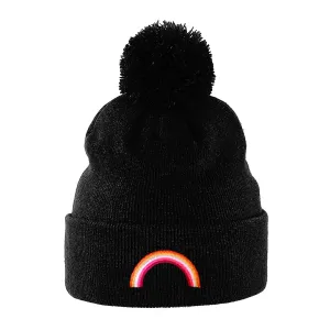 Lesbian Rainbow Beanie Hat
