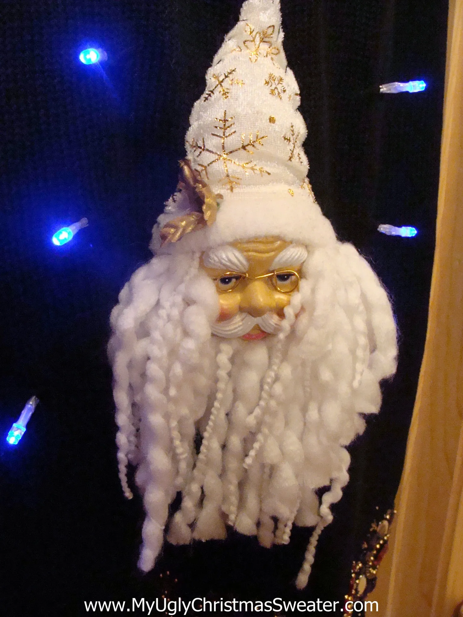 Light Up Christmas Sweater 80s Bling 3D Santa Wm Mens XXXL