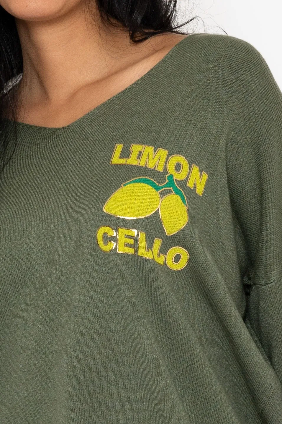 Limoncello Khaki Knit Jumper