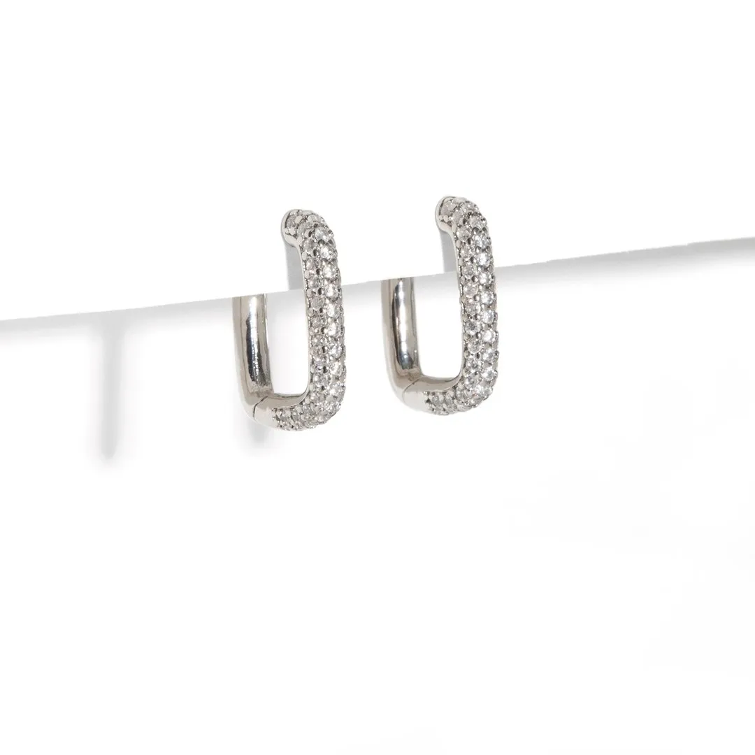 LINK PAVE SILVER HUGGIES