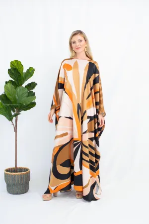 Luxurious Satin Silk Kaftan, Casual Wear Caftan For Women's