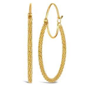 Medium Gold Hoop Stardust Earrings