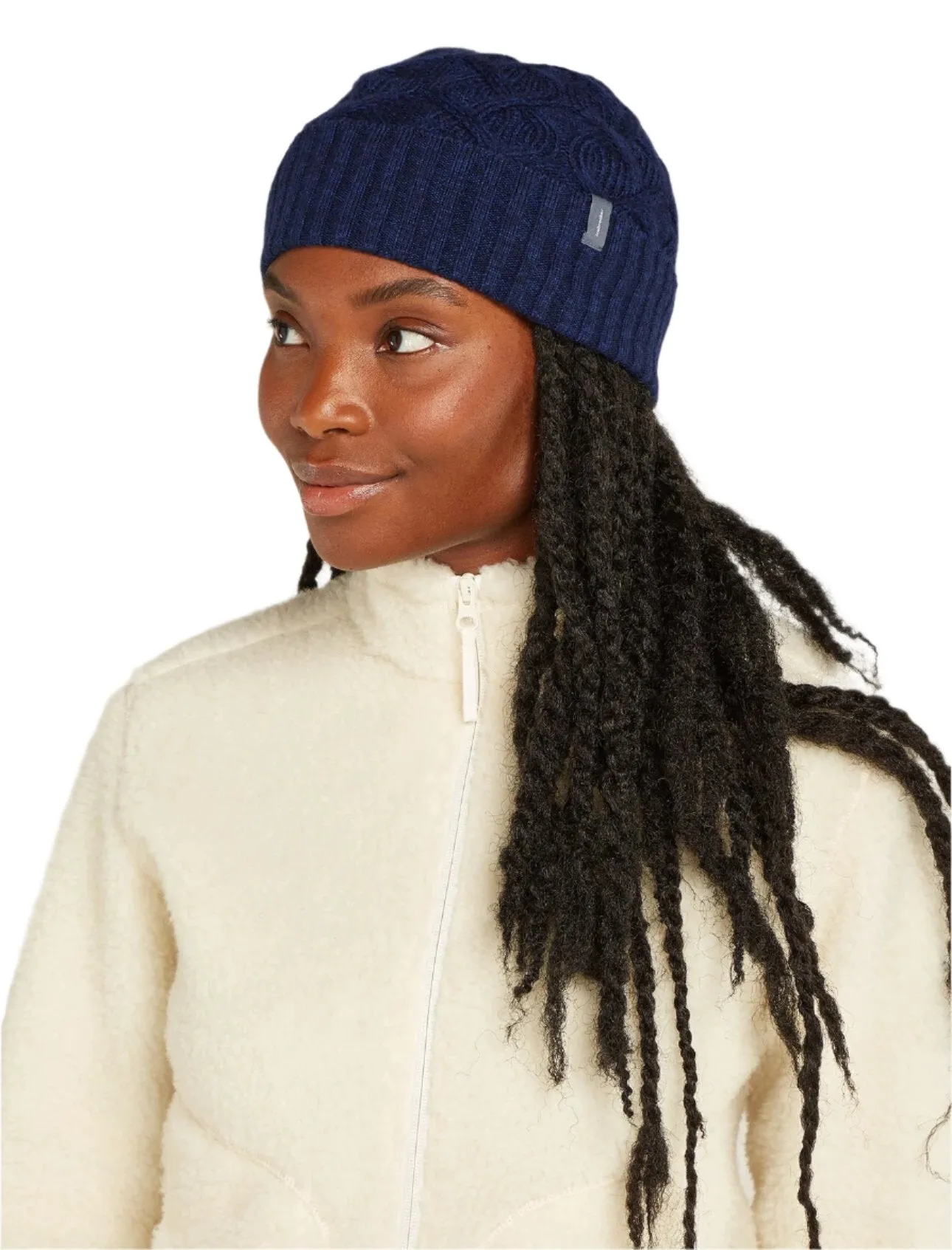 Merino Cable Knit Beanie - Women's