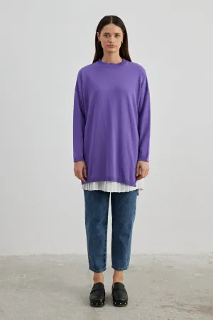 MRW Blazzer Button Tunic Purple