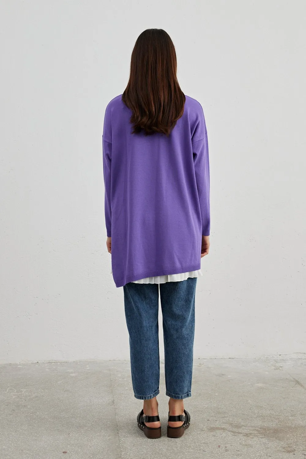 MRW Blazzer Button Tunic Purple