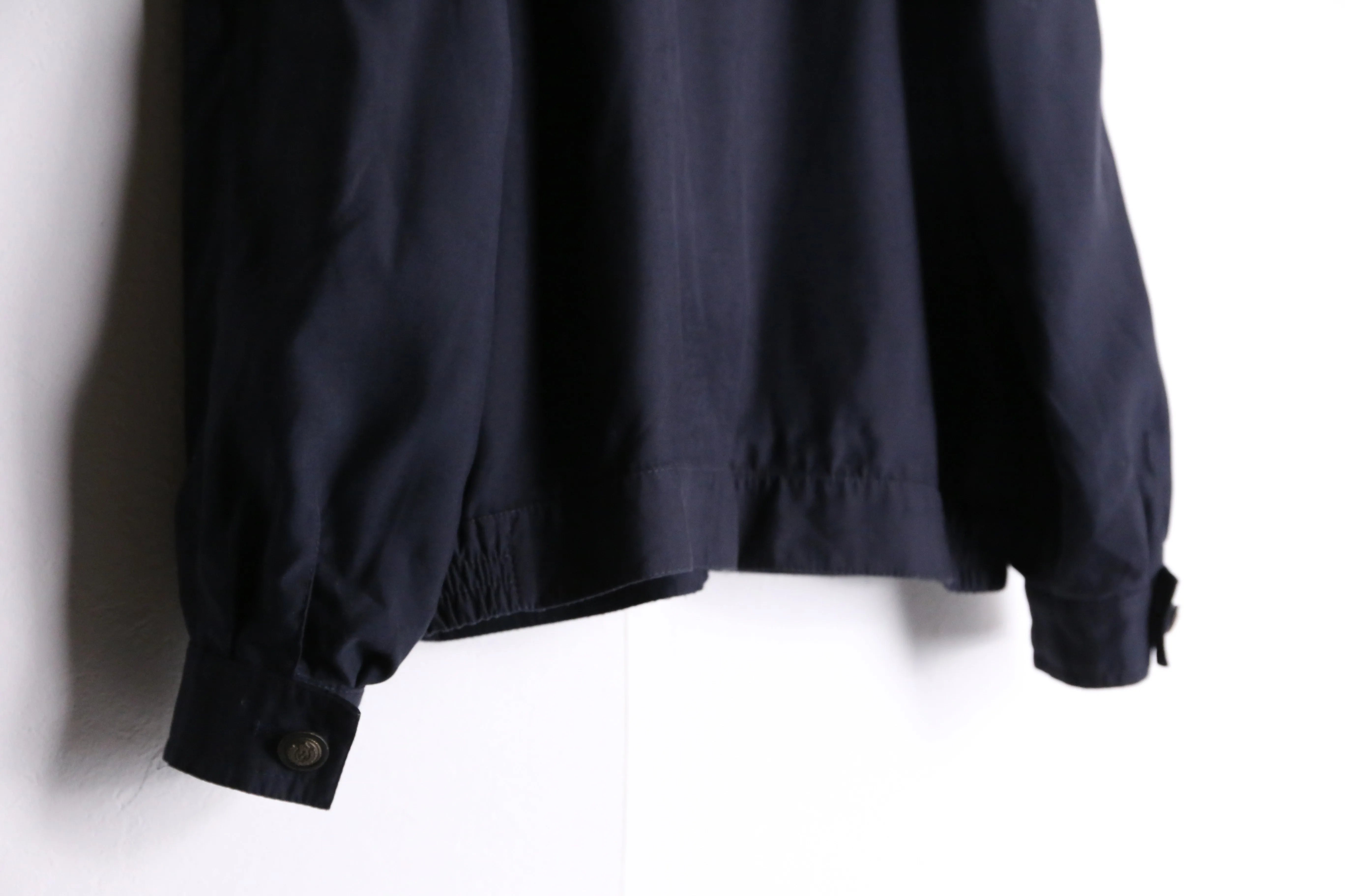 navy line mix cardigan blouson
