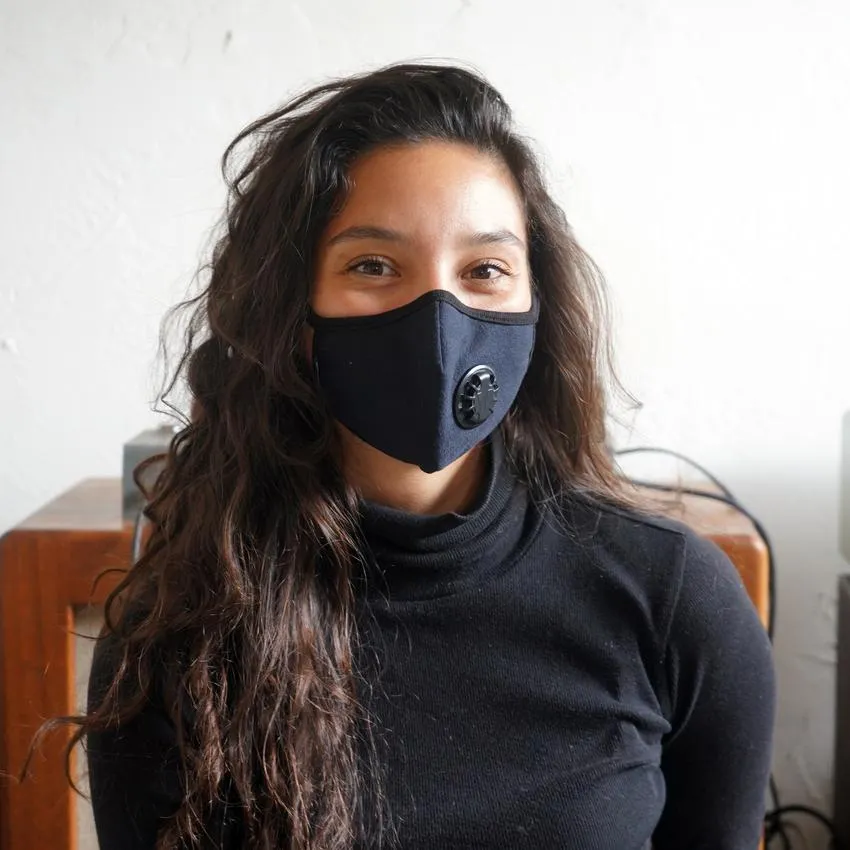 Noir Black Valved Microfiber Vogmask