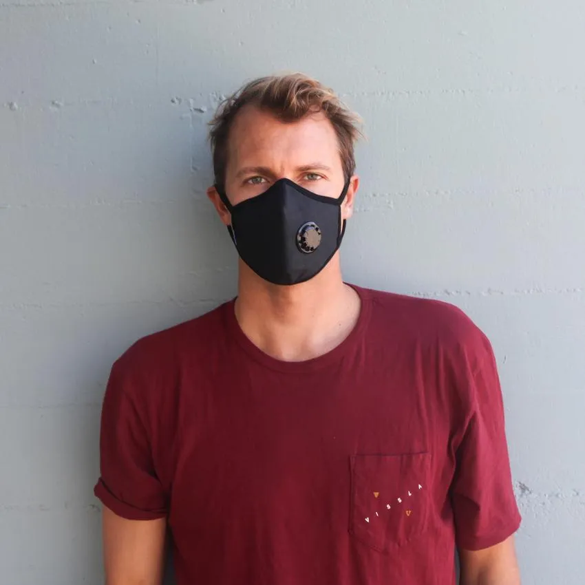 Noir Black Valved Microfiber Vogmask
