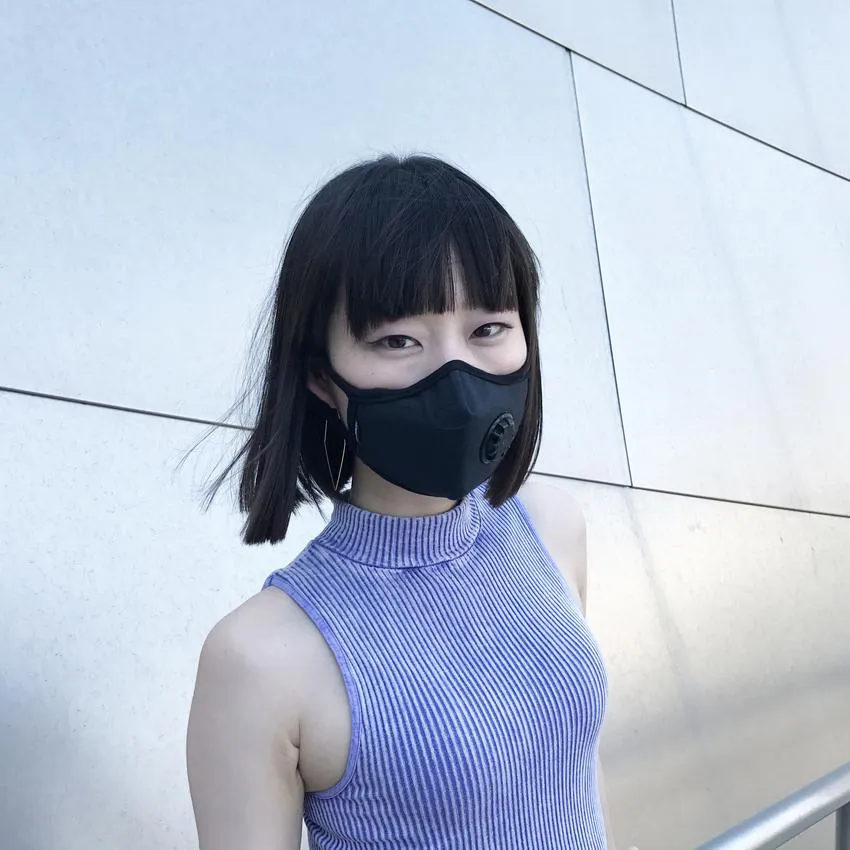Noir Black Valved Microfiber Vogmask