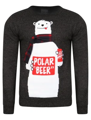 Novelty Christmas Jumper In Castlerock & Black - Season's Greeting
