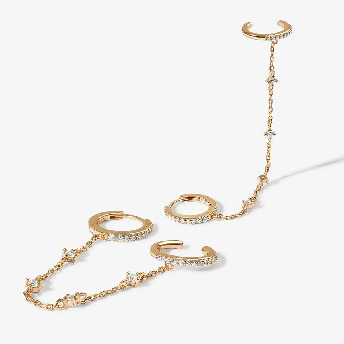 Olsen chained cuff earrings