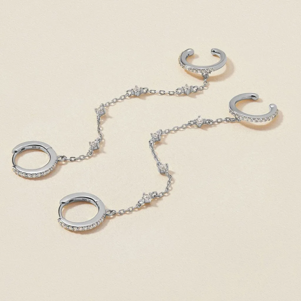 Olsen chained cuff earrings