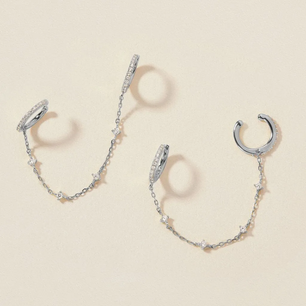 Olsen chained cuff earrings