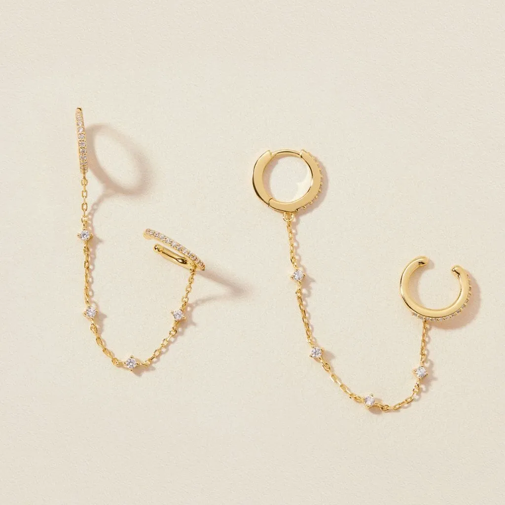 Olsen chained cuff earrings