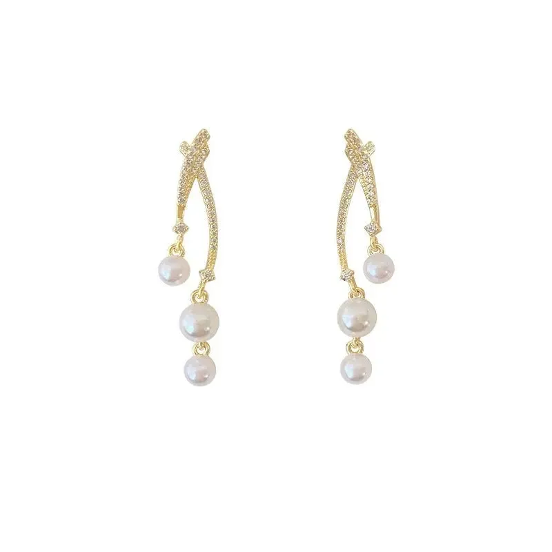 Pearl Long Earrings Mosquito Coil