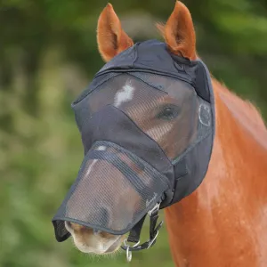 PREMIUM FLY MASK WITHOUT EAR AND WITH NOSE PROTECTION BLACK