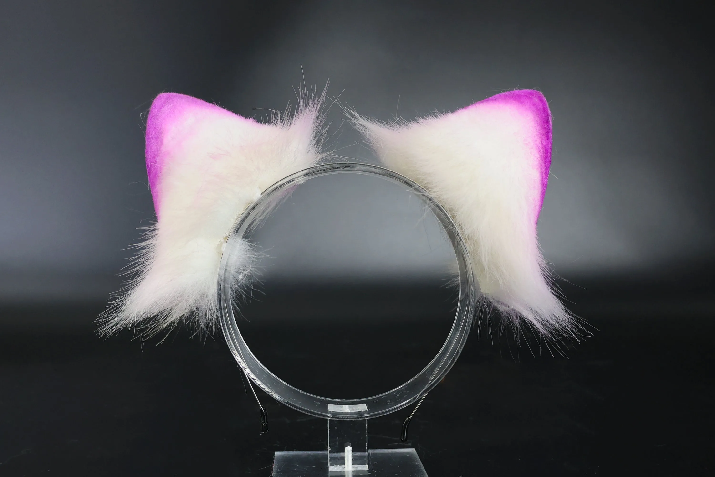 Purple white faux fur shepherd dog tail and ear set Shiba Inu dog ear and tail set animal cosplay petplay puppy ear and tail set halloween