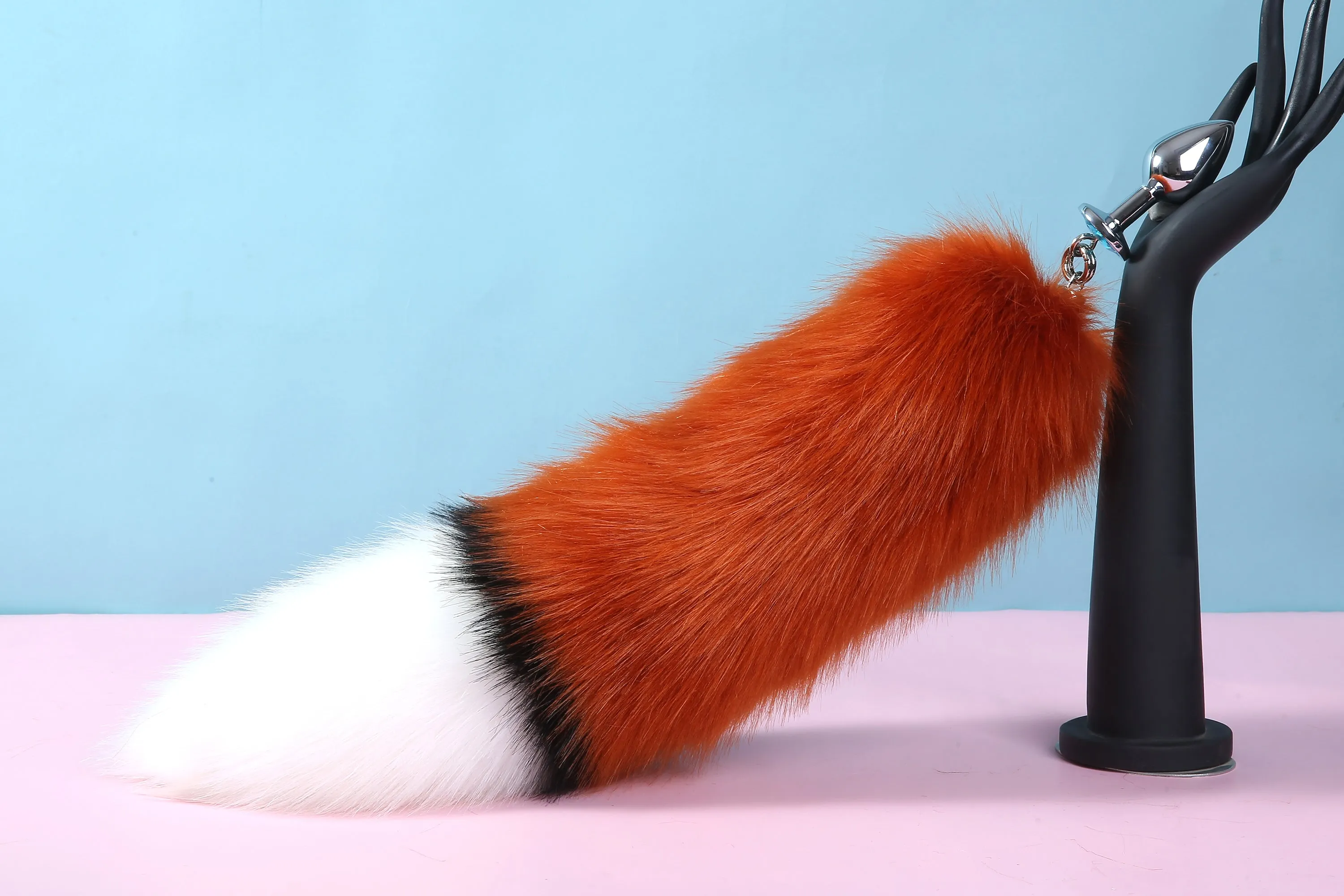 red fox tail plug and ear set fox ear fluffy wolf tail butt plug tail buttplug wolf ear petplay sextoy anal plug tail cat tail plug mature