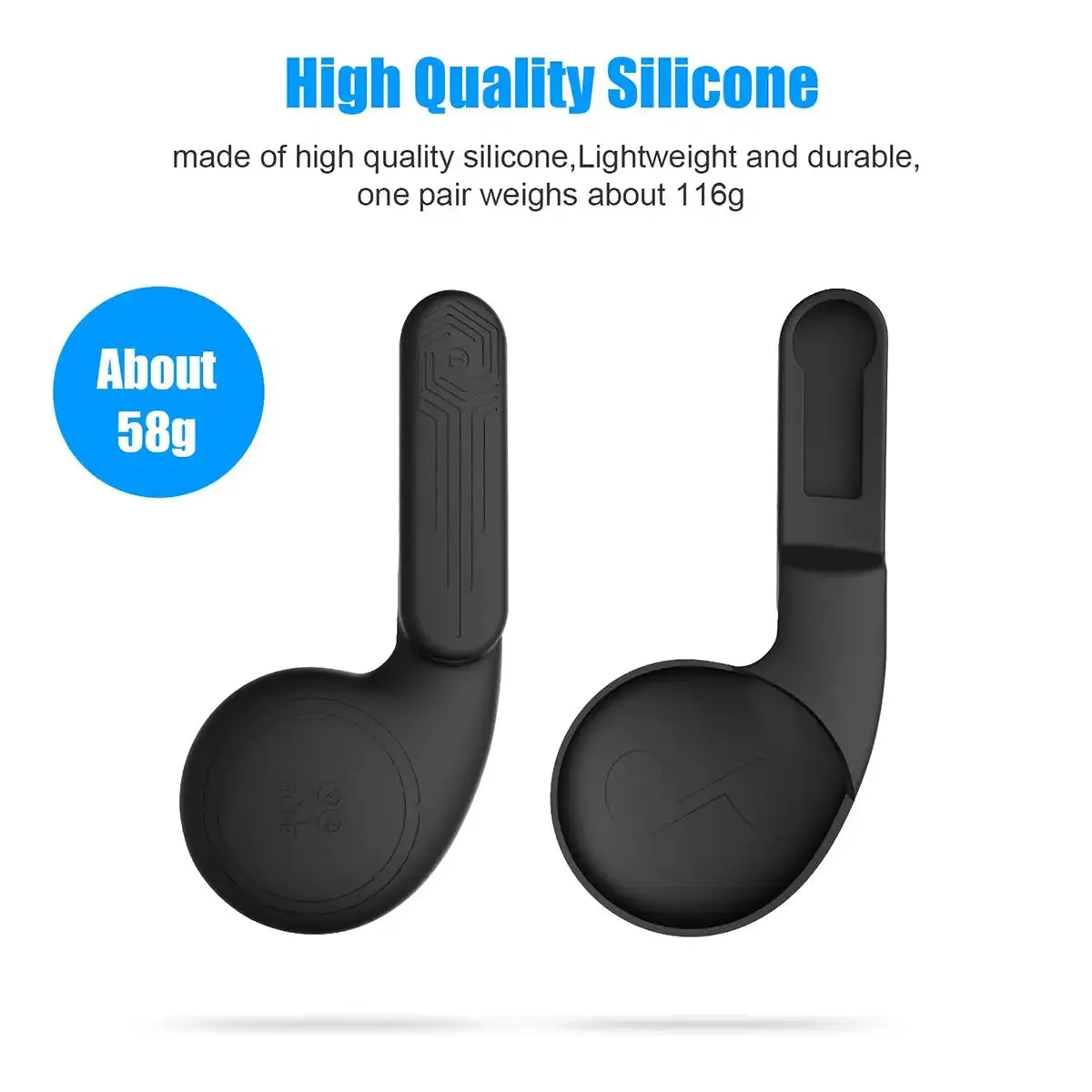 Silicone Ear Muffs - White and Black | for Quest 2