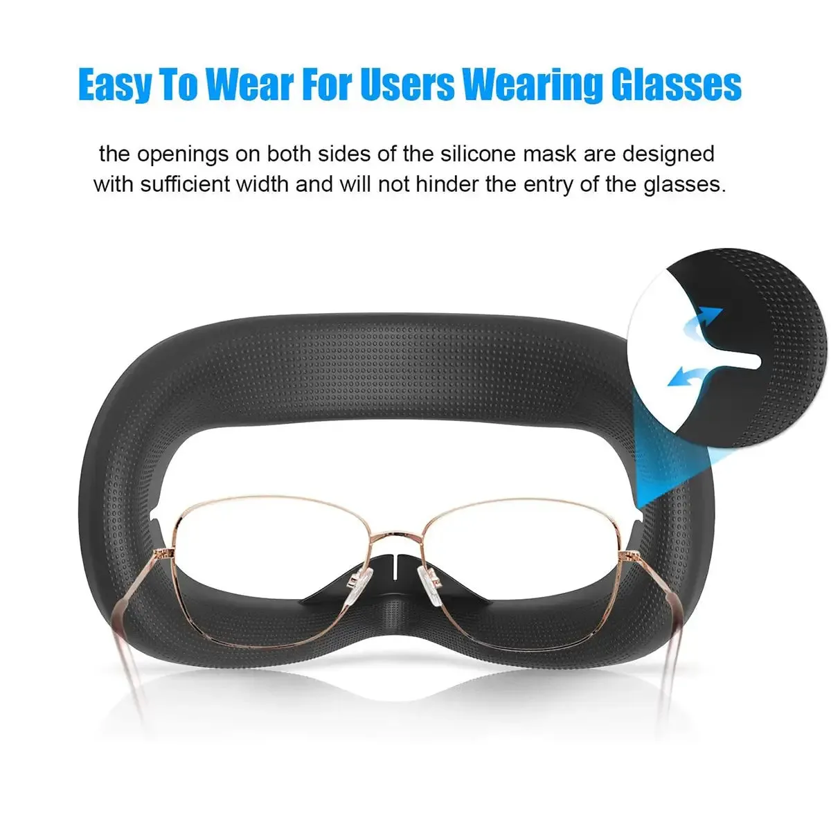 Silicone Ear Muffs - White and Black | for Quest 2