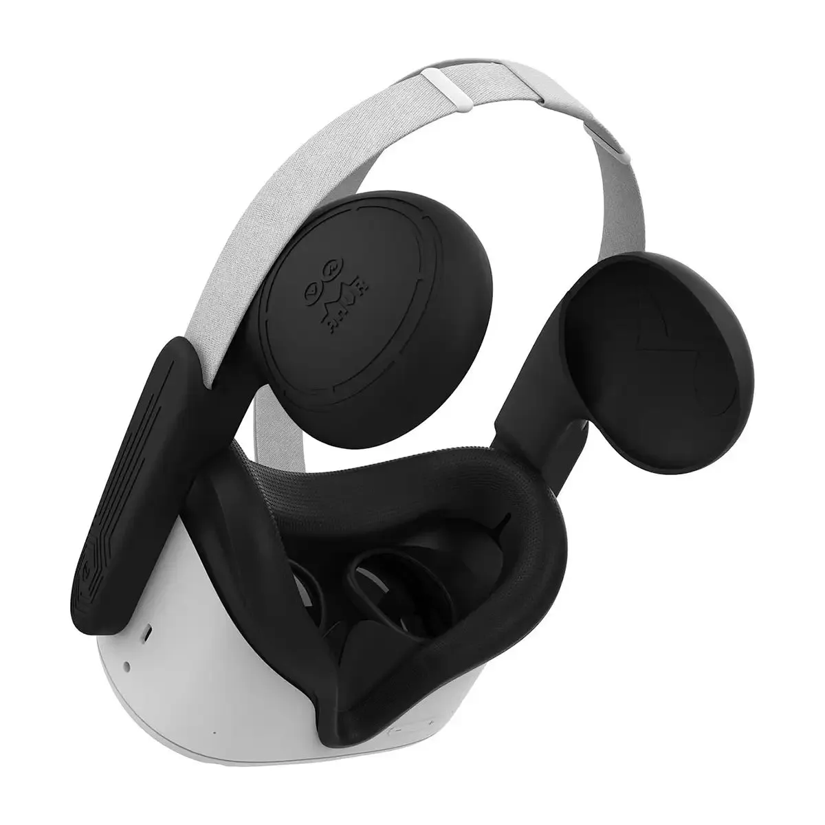 Silicone Ear Muffs - White and Black | for Quest 2