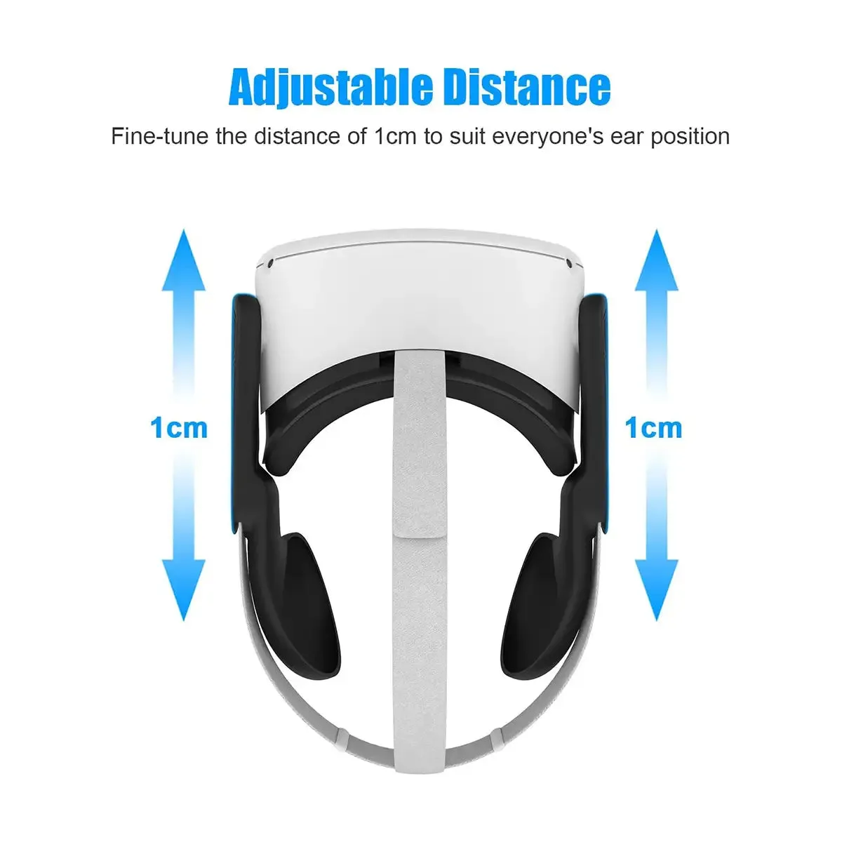 Silicone Ear Muffs - White and Black | for Quest 2