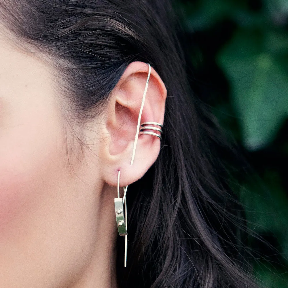 Silver Landscape Ear Pin